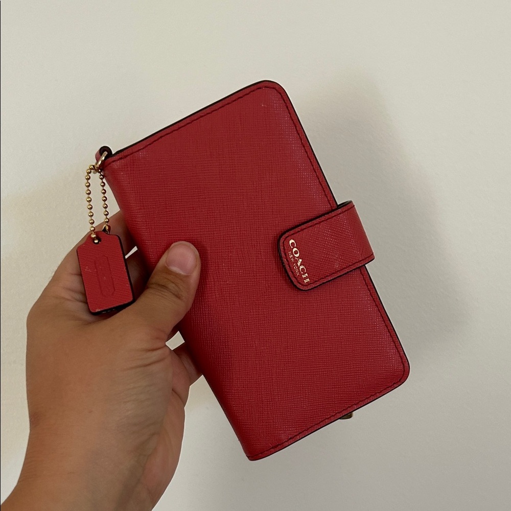 Coach Cherry Red Leather Wallet